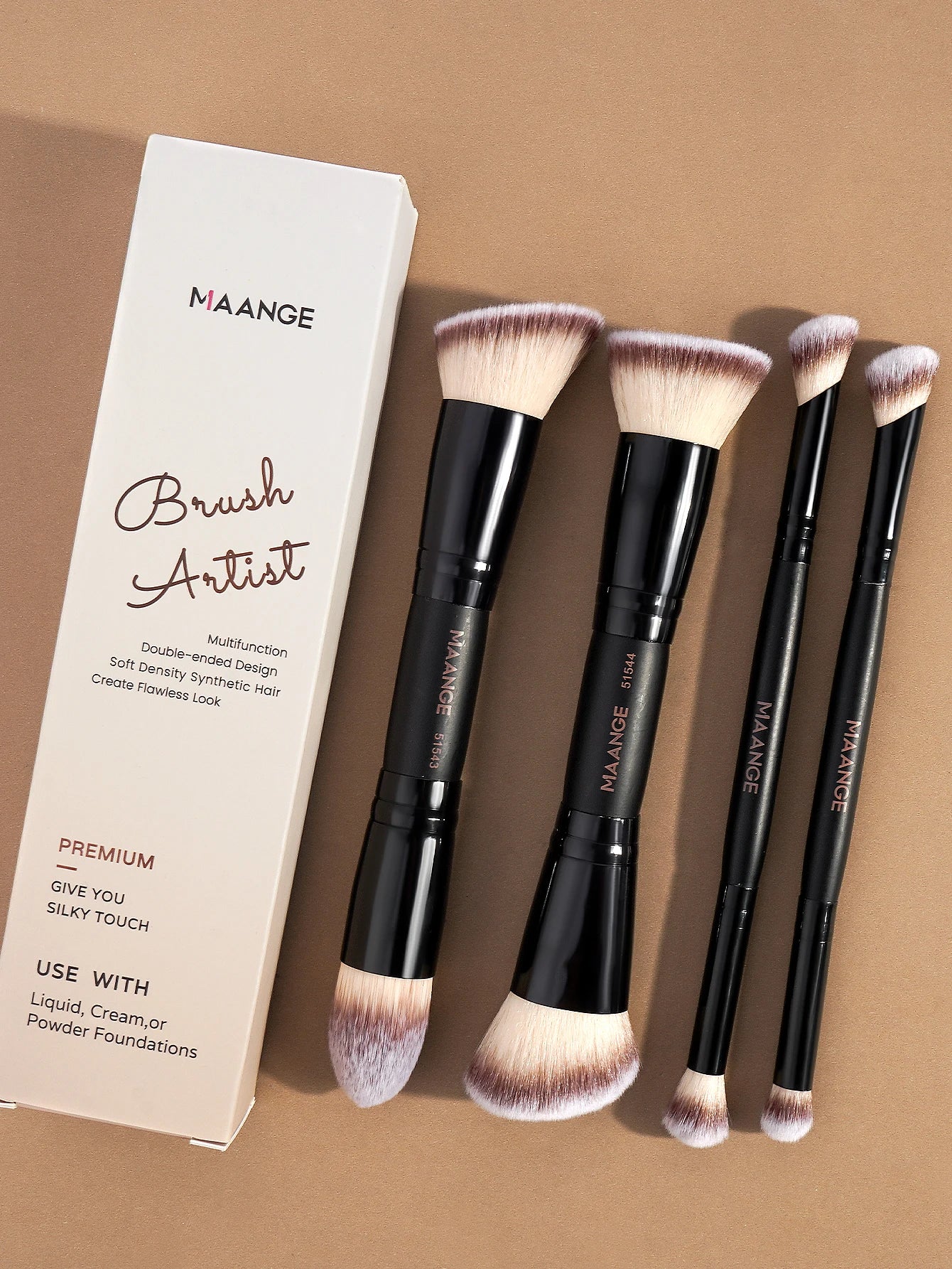 MAANGE 4pcs Basic Makeup Brushes Set