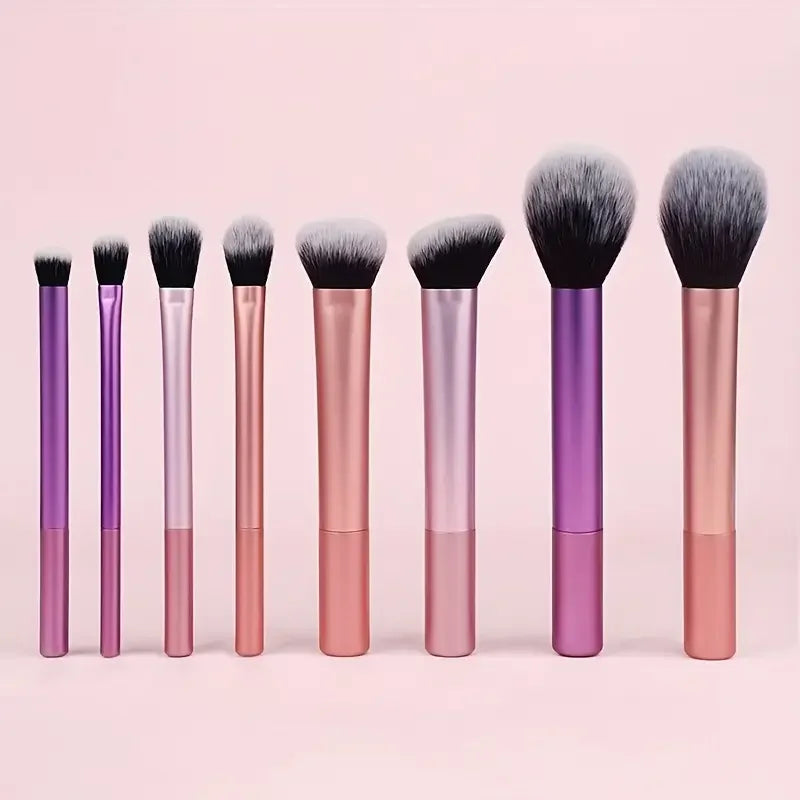8pcs Makeup Brush Kit Soft Synthetic Hair Make Up