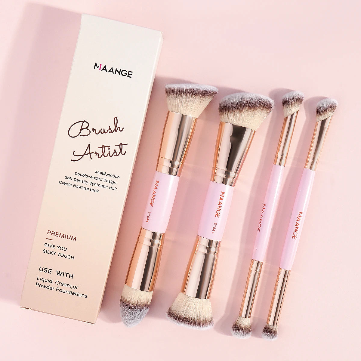 MAANGE 4pcs Basic Makeup Brushes Set